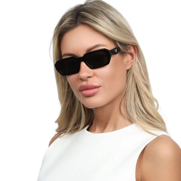 PRADA Sunglasses PRA12S 16K08Z Black/Dark Grey Unisex NEW - Picture 1 of 12